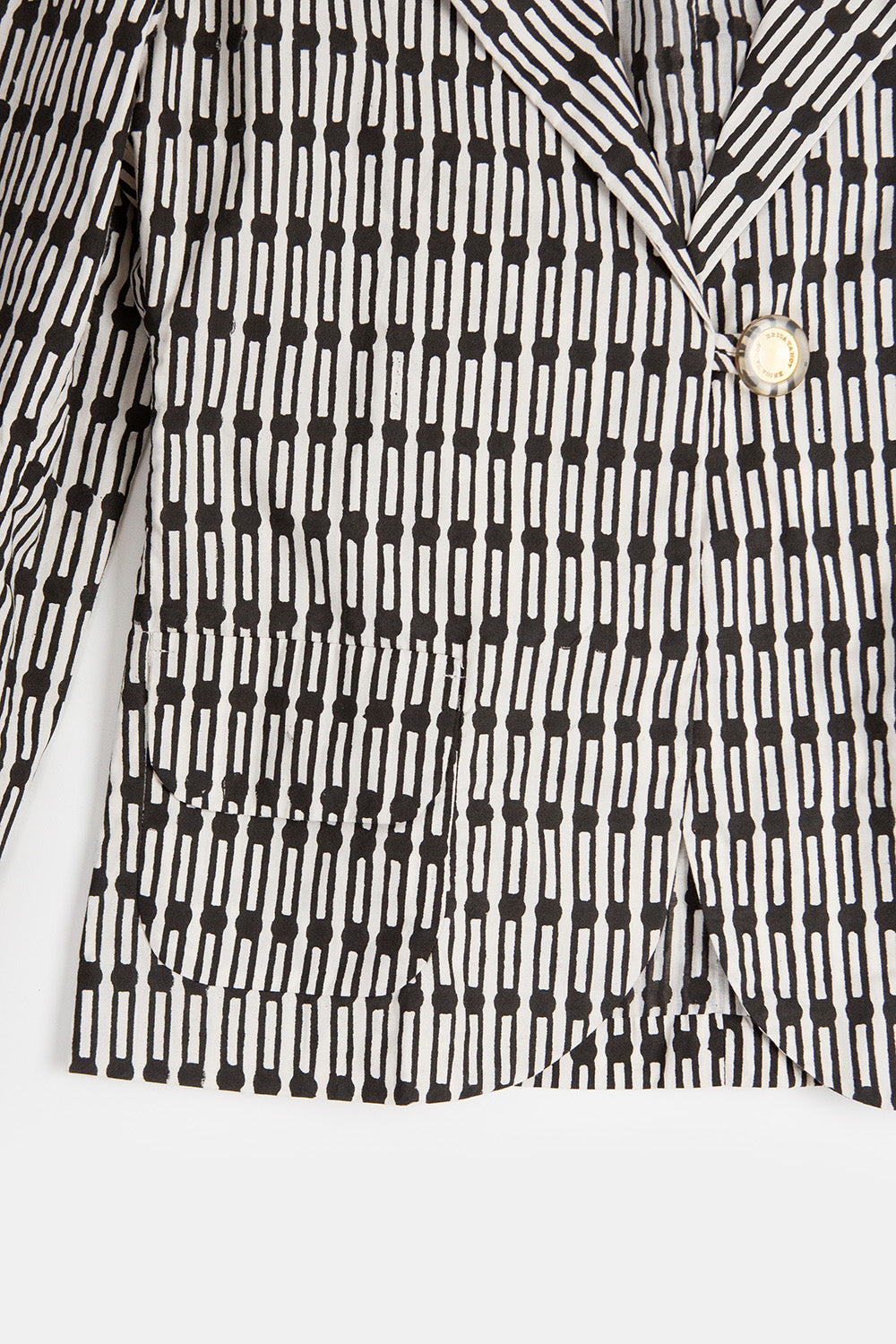 Flynn Cotton Jacket in Natural And Black Jacobsen