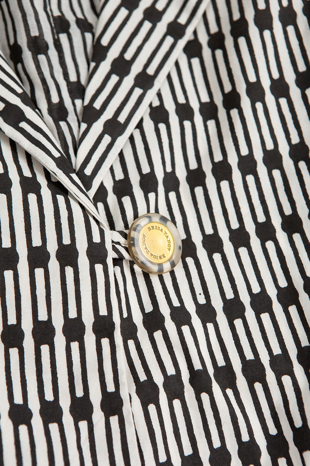 Flynn Cotton Jacket in Natural And Black Jacobsen