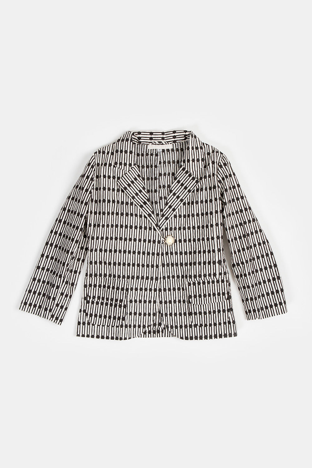 Flynn Cotton Jacket in Natural And Black Jacobsen