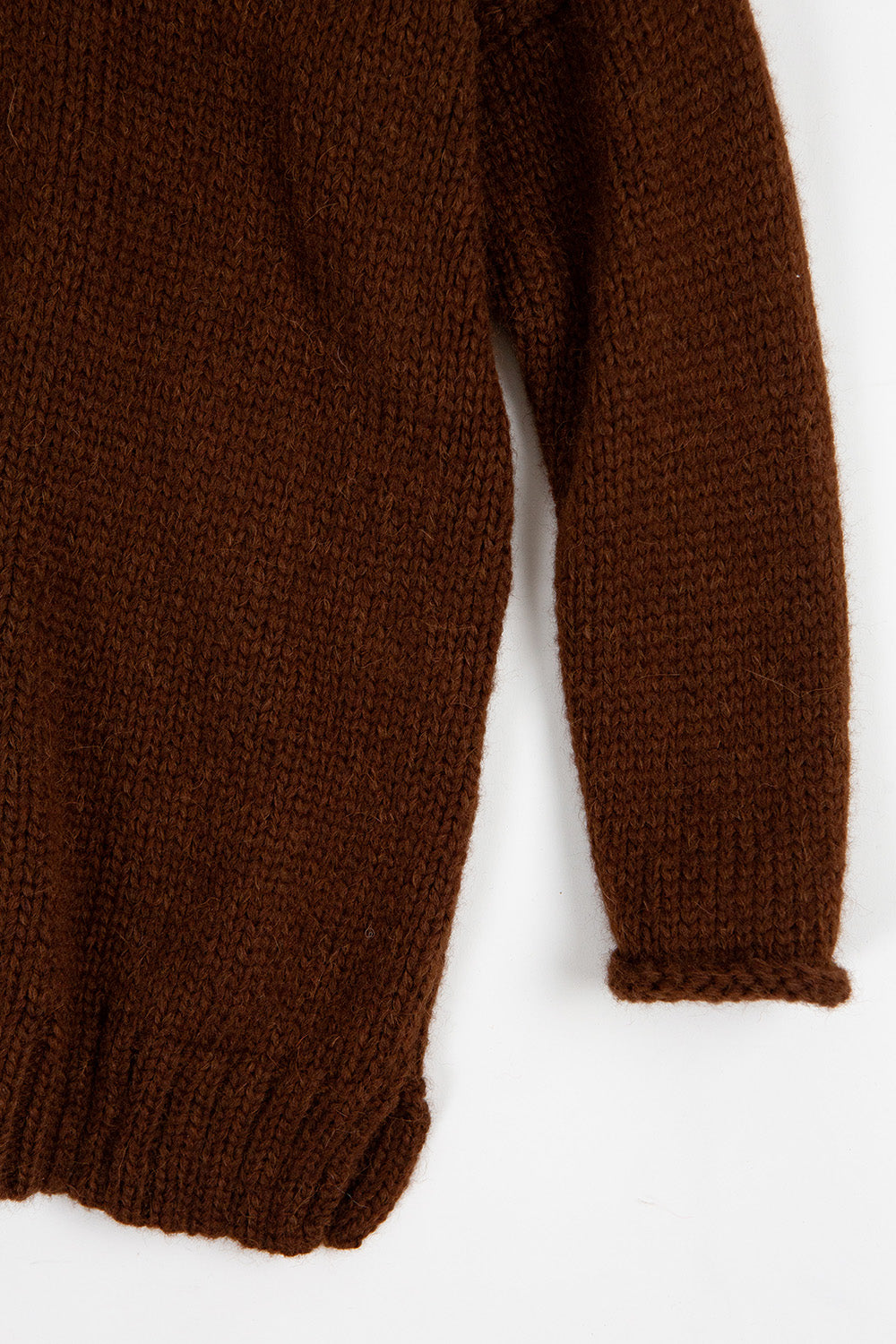 Gabrielle Alpaca Wool Rollneck Sweater in Black Walnut