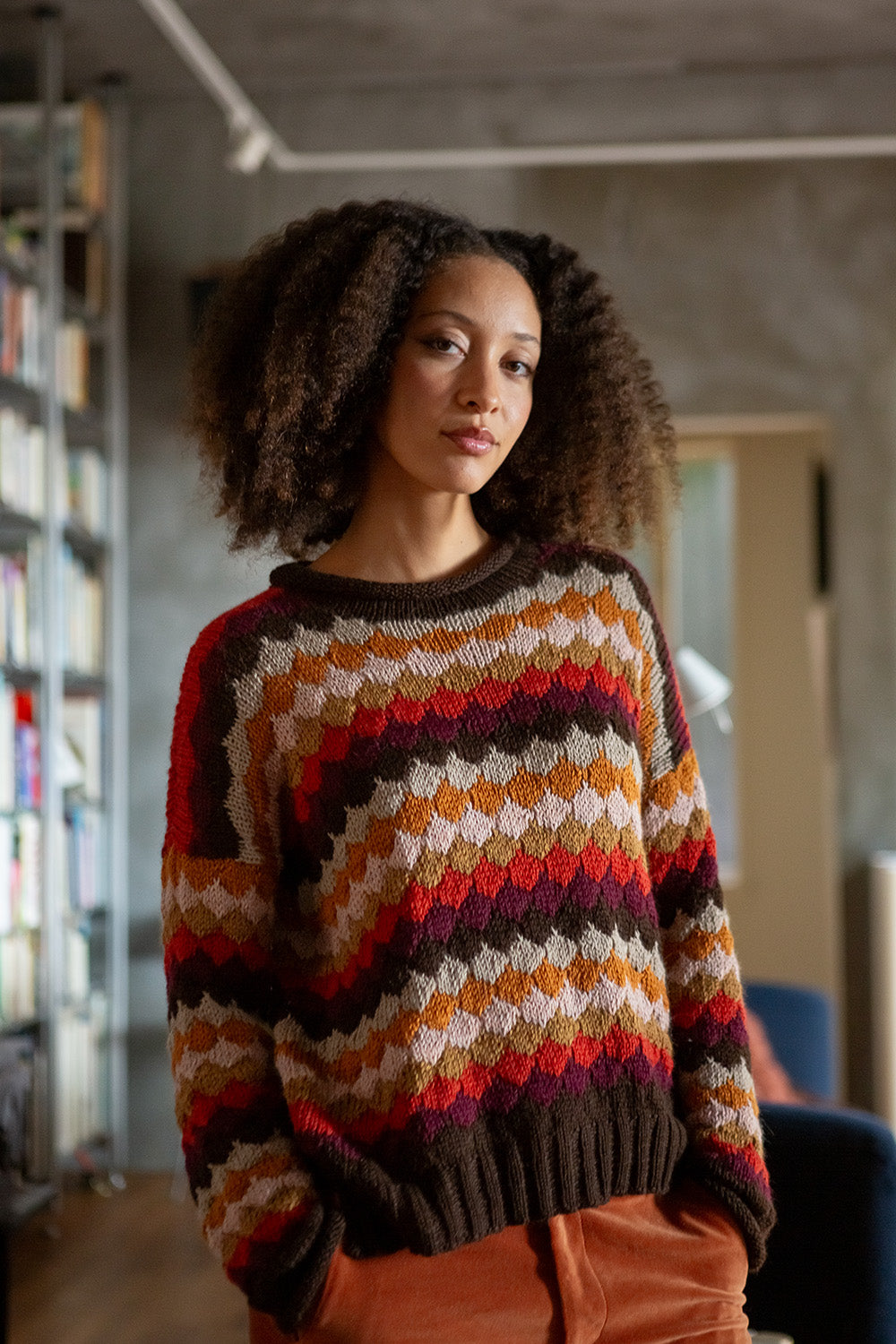 Gabrielle Alpaca Rollneck Sweater In Still Life