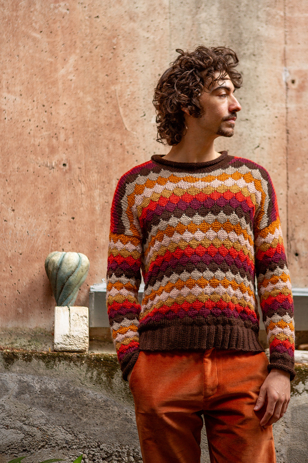 Gabrielle Alpaca Rollneck Sweater In Still Life