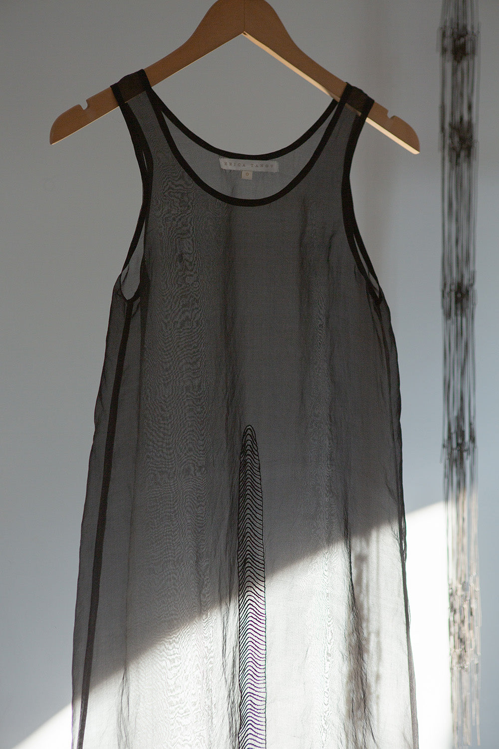 Gamine Embroidered Silk Organza Dress In Onyx