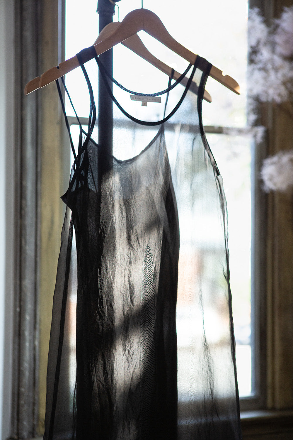 Gamine Embroidered Silk Organza Dress In Onyx Gamine Embroidered Silk Organza Dress In Onyx