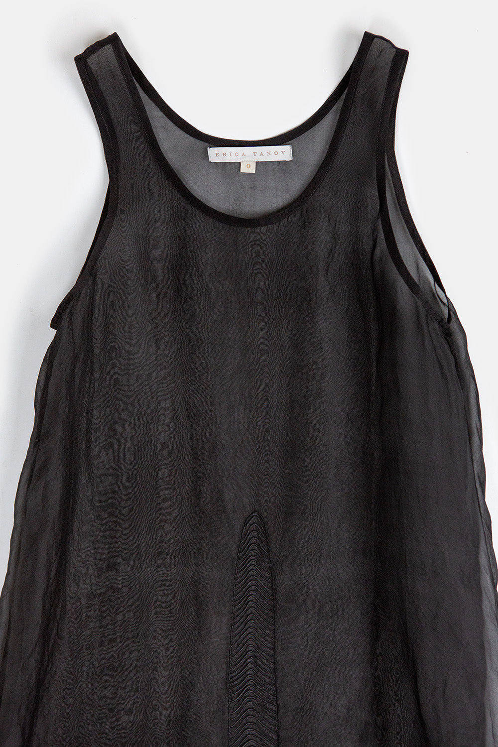 Gamine Embroidered Silk Organza Dress In Onyx