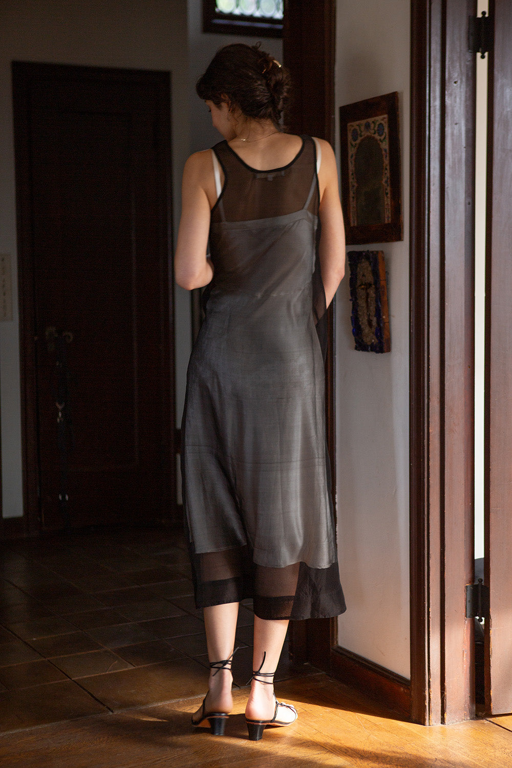 black silk organza dress Silk organza dress