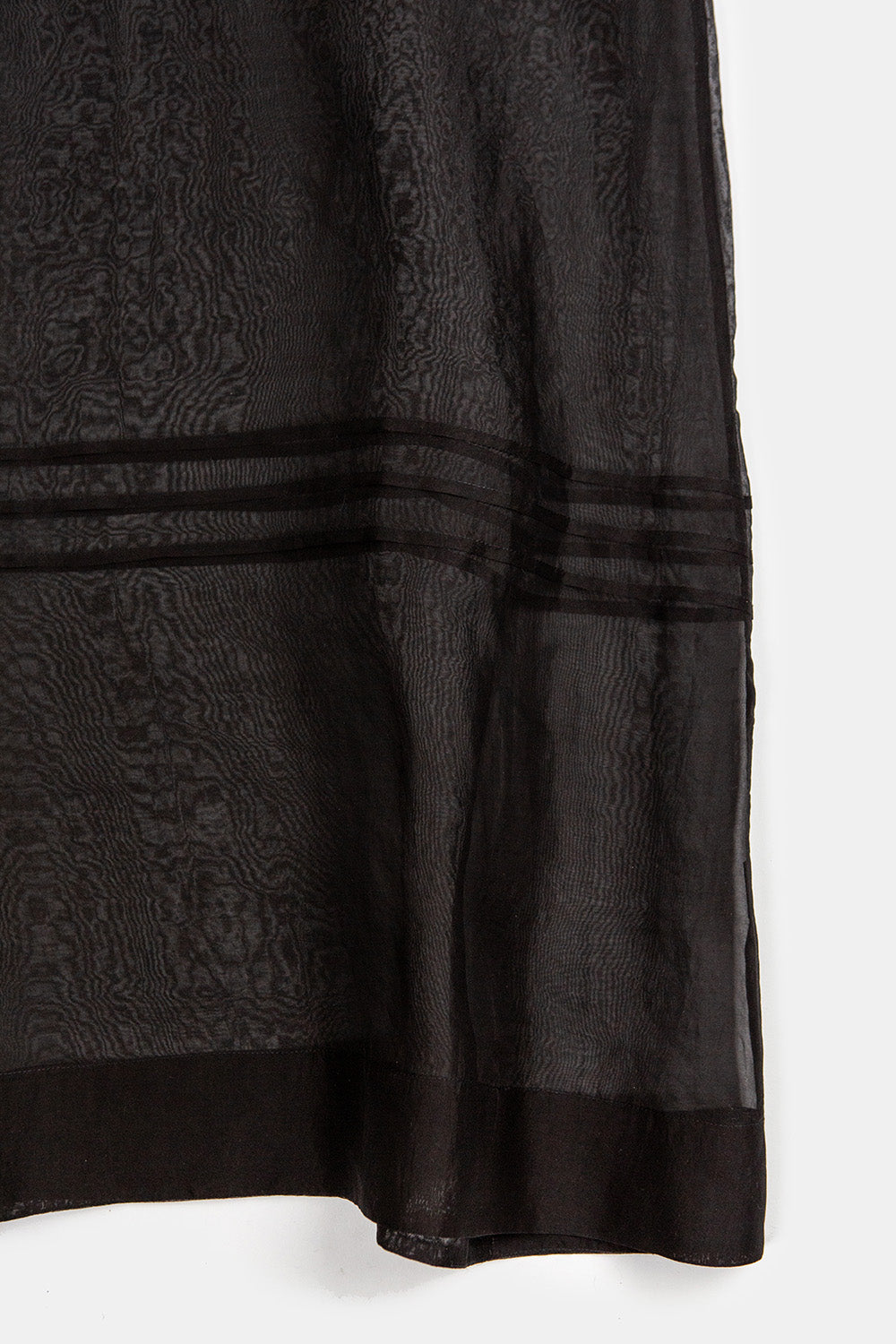 Gamine Pintuck Silk Organza Dress In Onyx