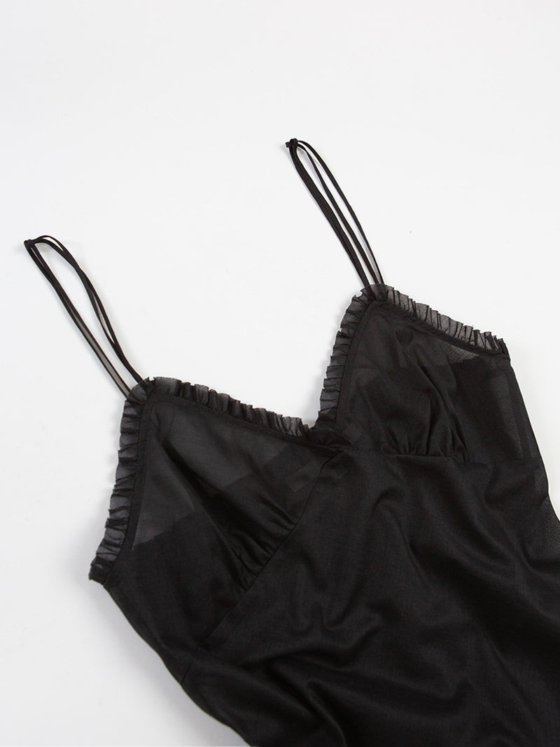 Gilda Cotton Camisole In Black
