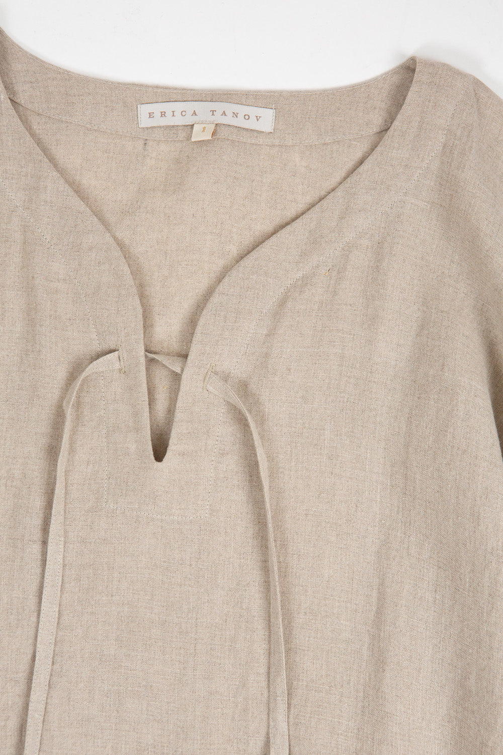 Girard Embroidered Caftan In Serpens Natual Linen