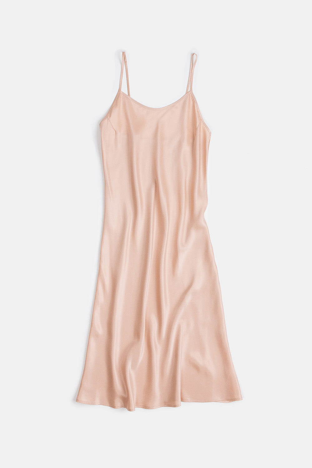 Greta Sueded Silk Charmeuse Slip Dress In Cameo