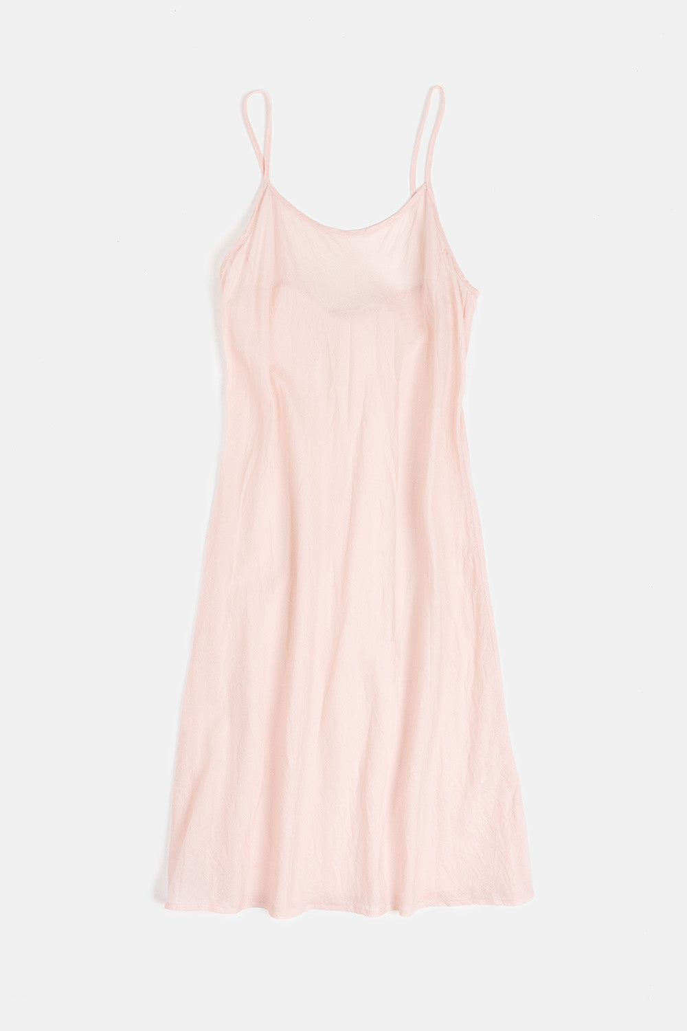 Greta Cotton Voile Slip Dress In Blush