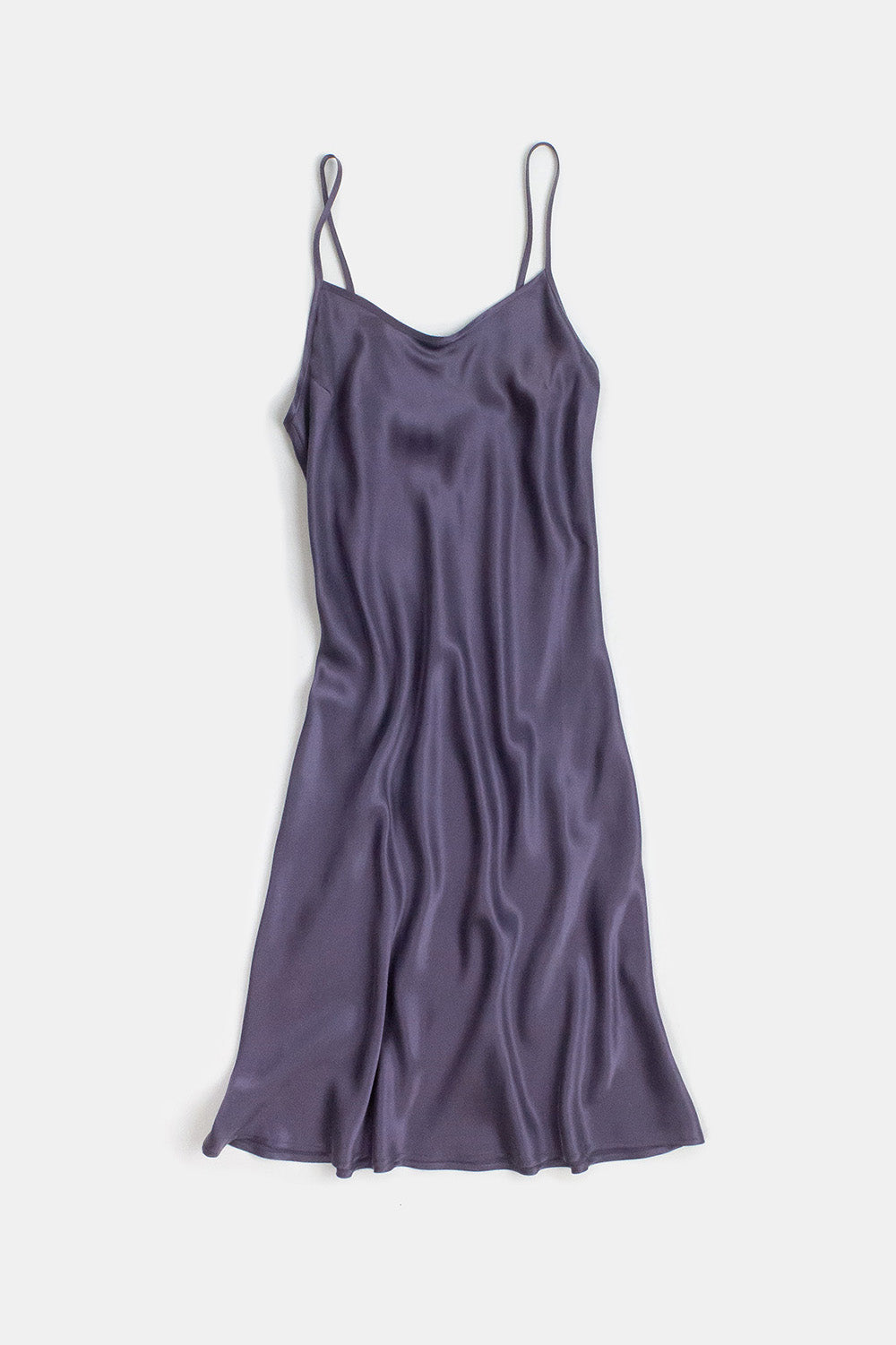 Greta Sueded Silk Charmeuse Slip Dress In Dusk