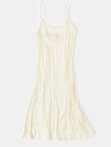 Greta Silk Slip Dress in Ivory