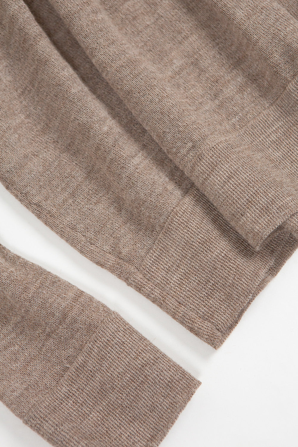 Alpaca V Neck Henley in Fawn