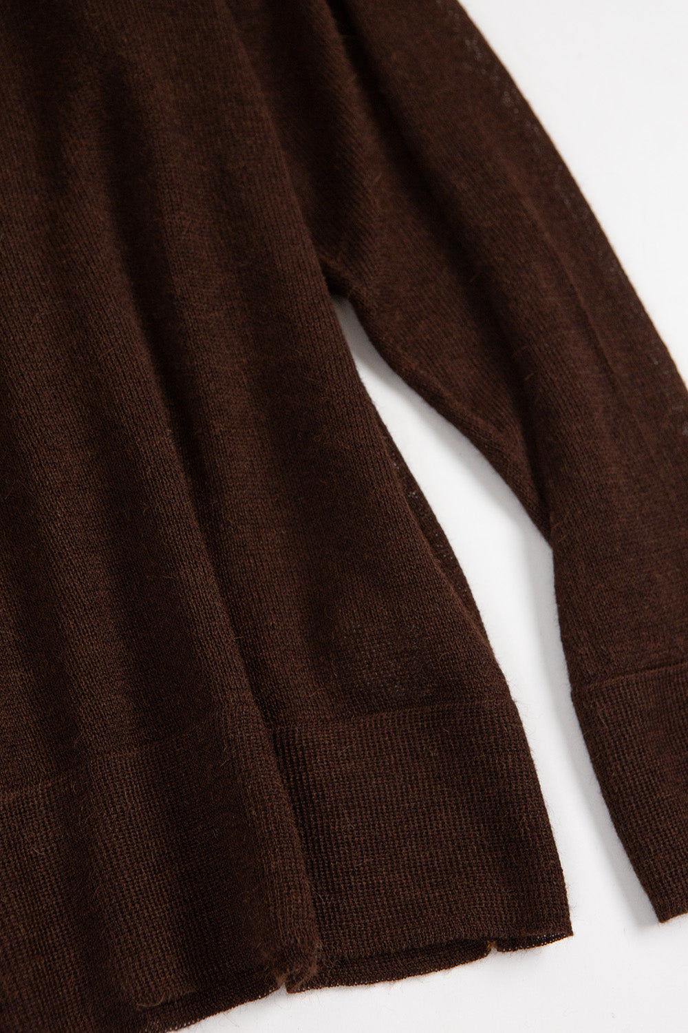 Alpaca V Neck Henley in Nocino