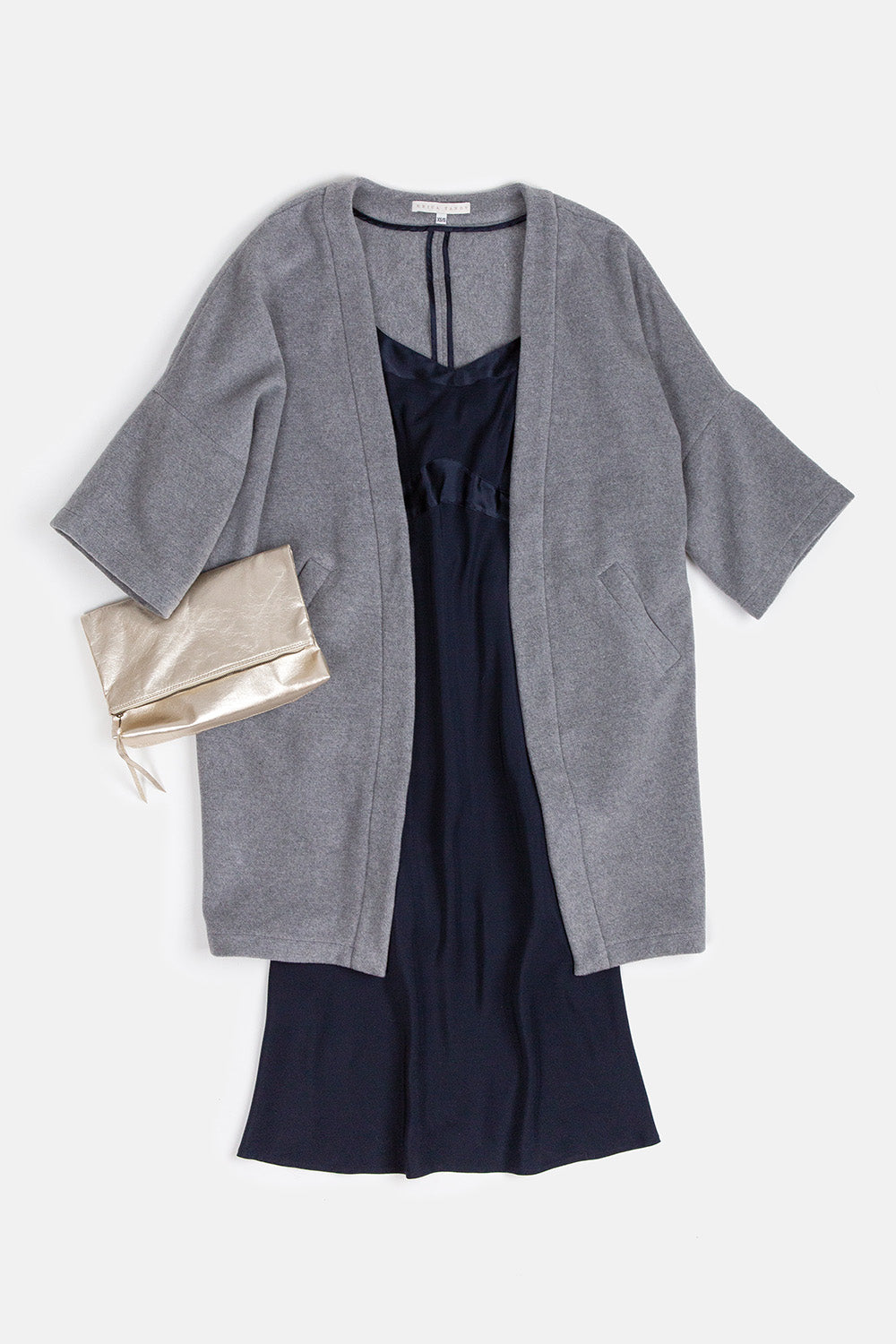 Long Lola Silk Charmeuse Dress In Midnight