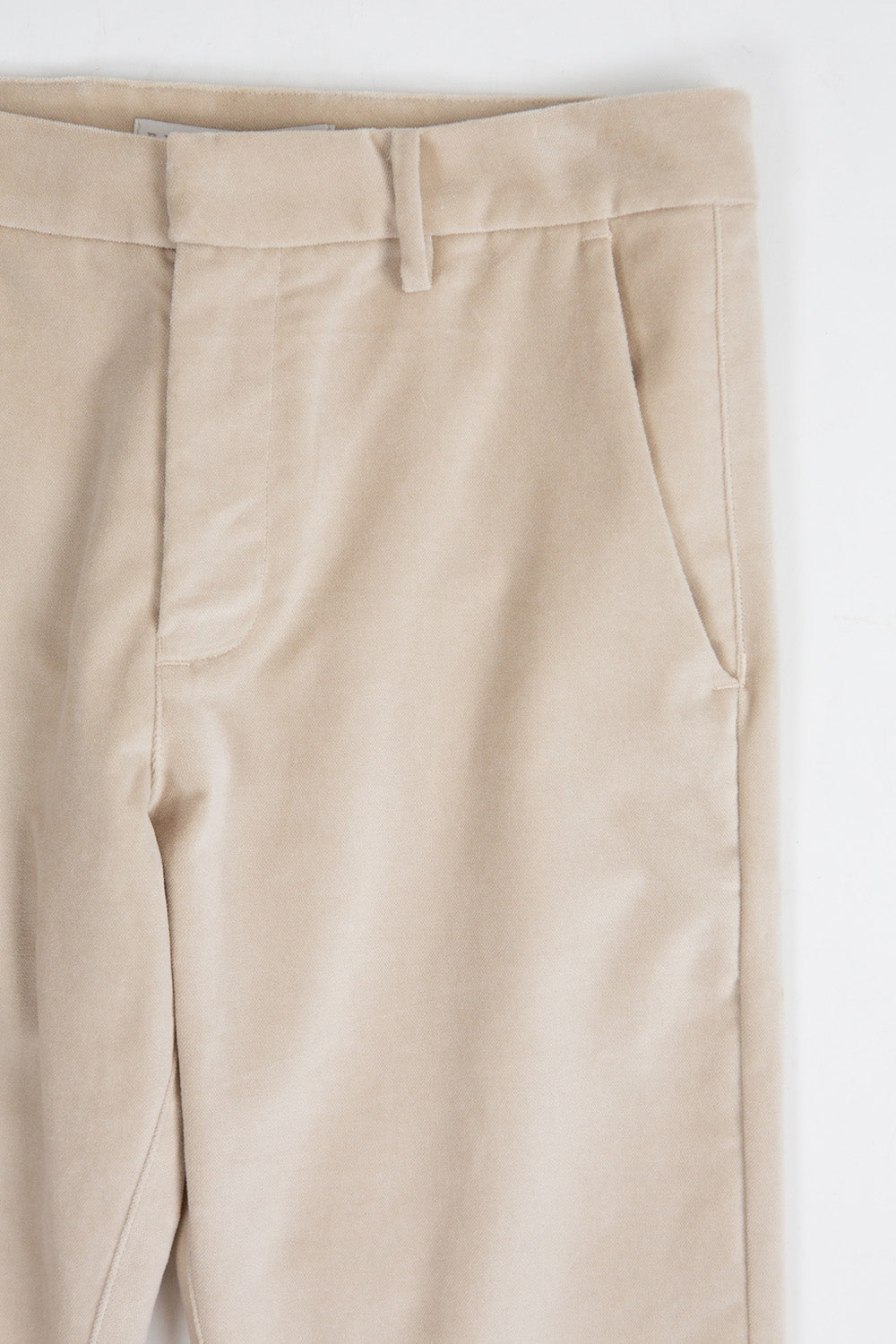 Hudson Cotton Velvet Pant In Porcelain