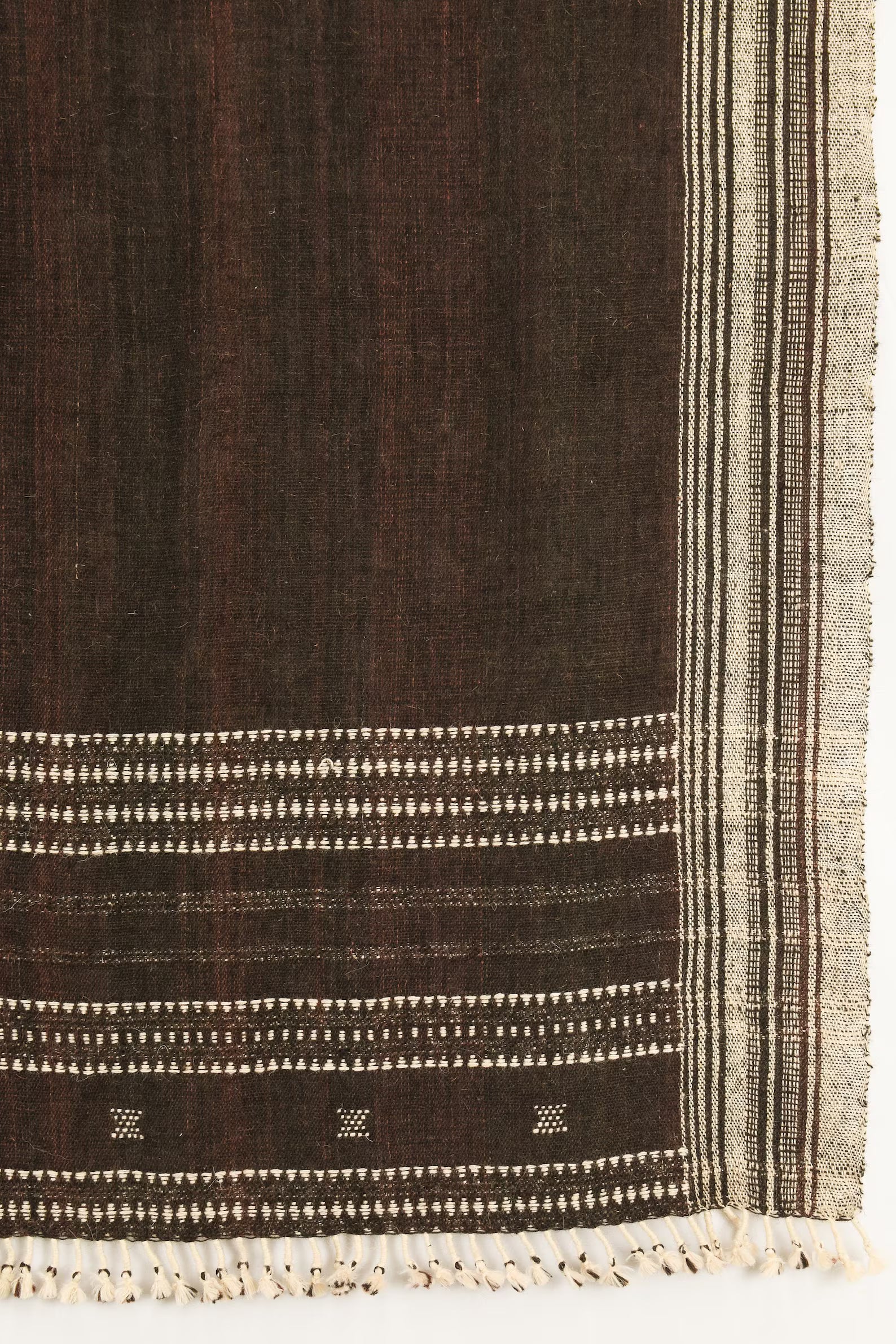 Handwoven Indian Wool Coverlet
