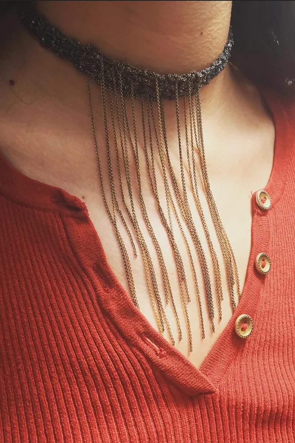 Arielle De Pinto Waterfall Choker In Haze