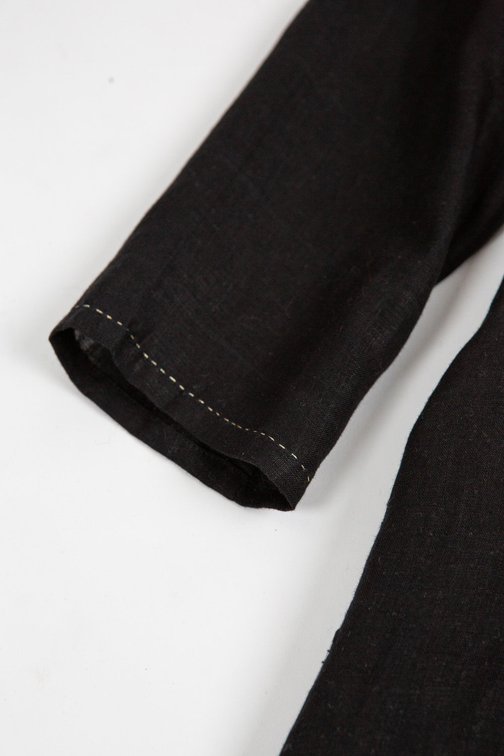 Ines Embroidered Dress In Serpens Black Linen