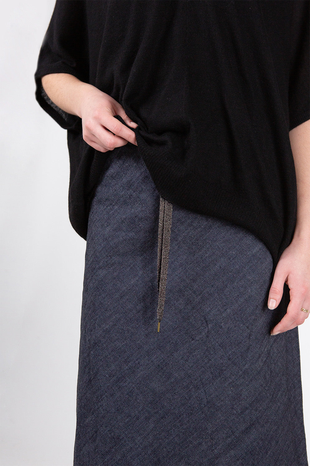 Isabelle Denim Skirt In Dark Indigo