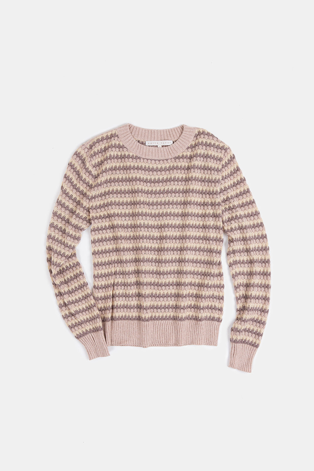 Isla Pima Cotton Sweater In Anjou Stripe