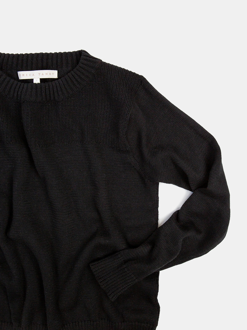 Isla Pima Cotton Sweater In Black