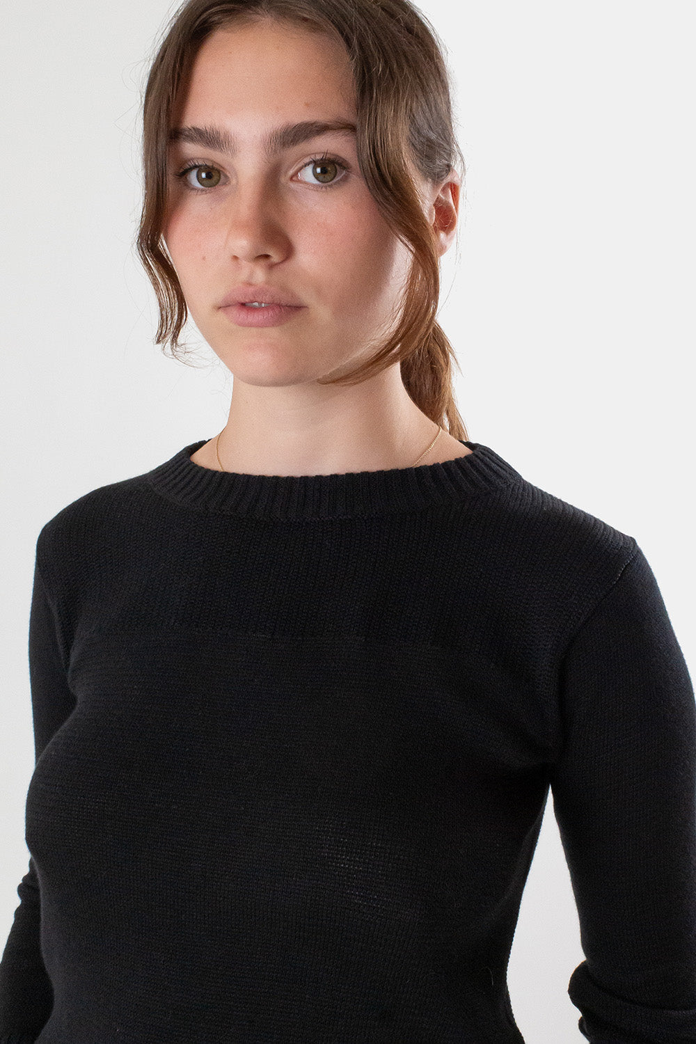 Isla Pima Cotton Sweater In Black