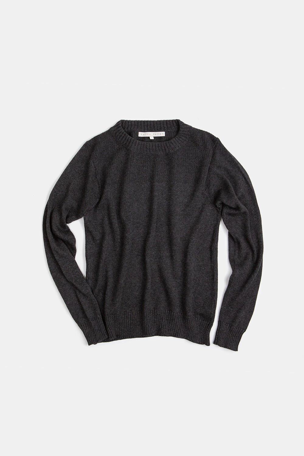 Isla Pima Cotton Sweater In Charcoal