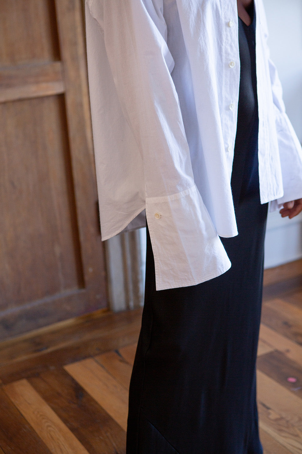 Ivor Cotton French Cuff Shirt In White