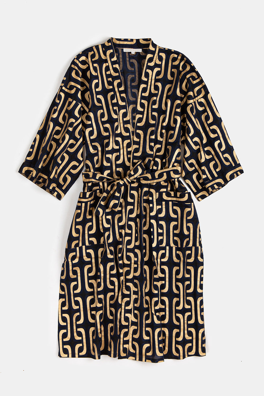 Jaqueline Cotton Robe in Midnight Super 1965