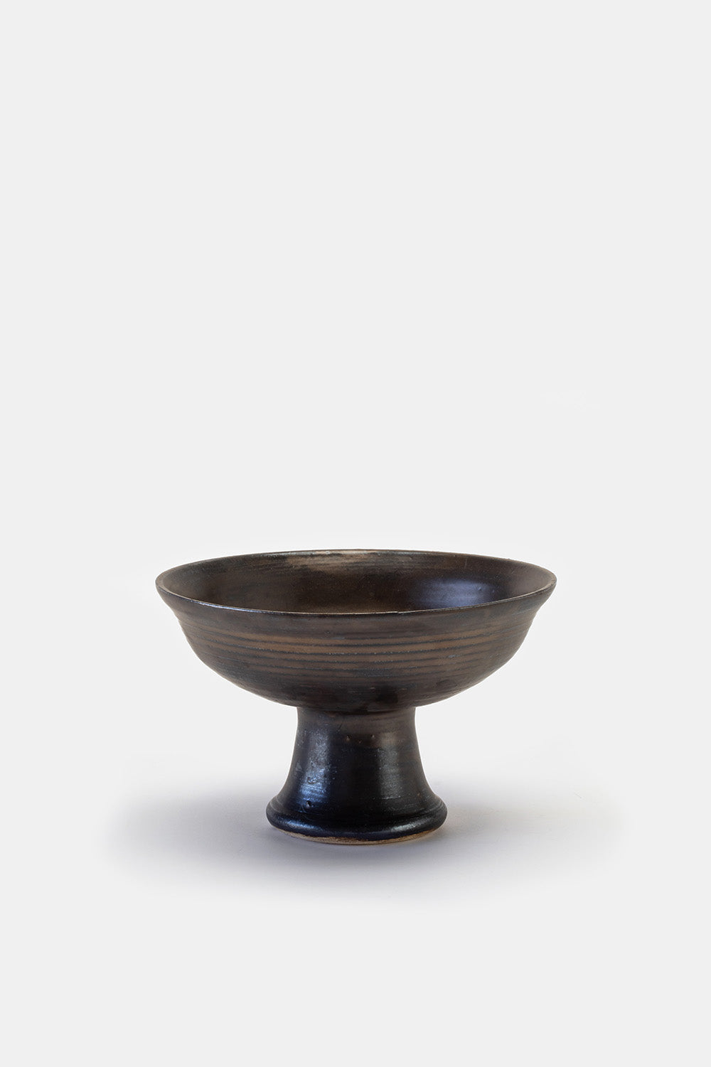 Jessie Williams Ceramic Pedestal Bowl in Black Glaze