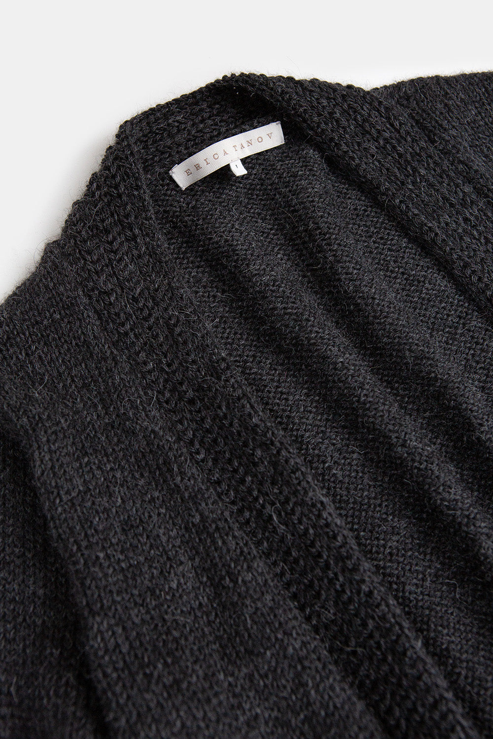 Joan Alpaca Long Cardigan In Charcoal