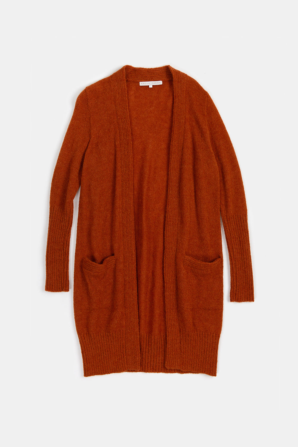 Joan Alpaca Silk Long Cardigan In Kabocha