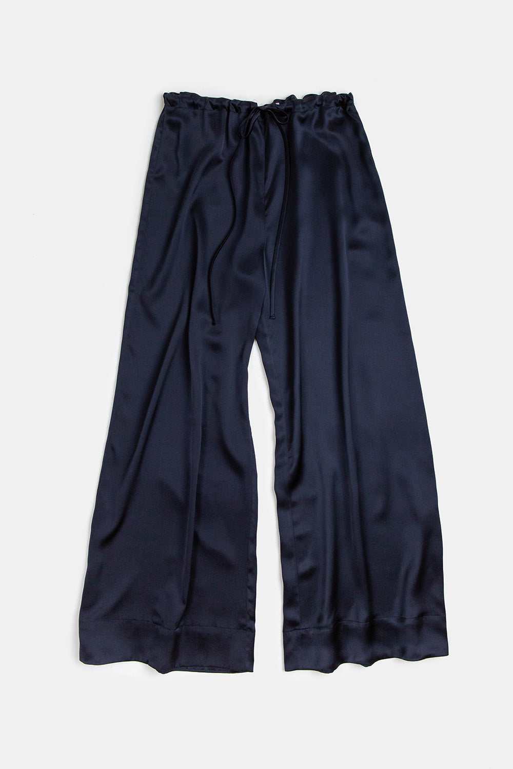 Jules Silk Charmeuse Pant in Midnight
