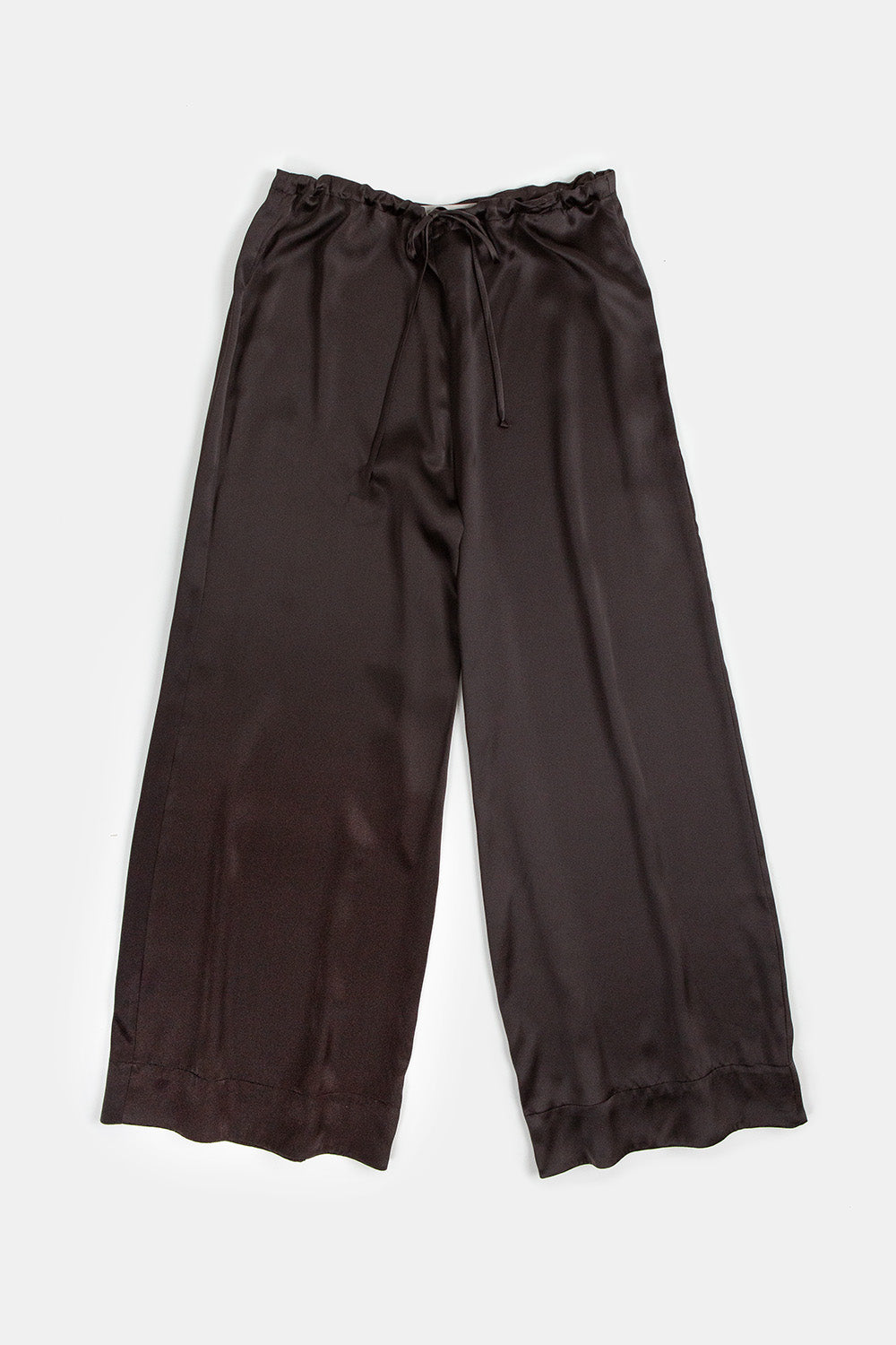 Jules Silk Charmeuse Pant in Nocino