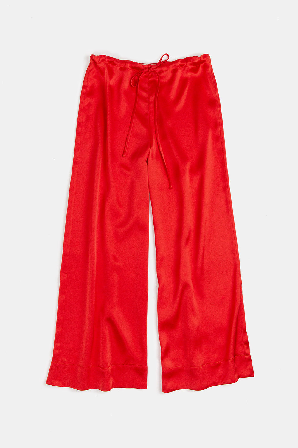 Jules Silk Charmeuse Pant in Vermilion