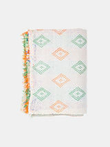 Vintage Kantha Quilt in Diamond