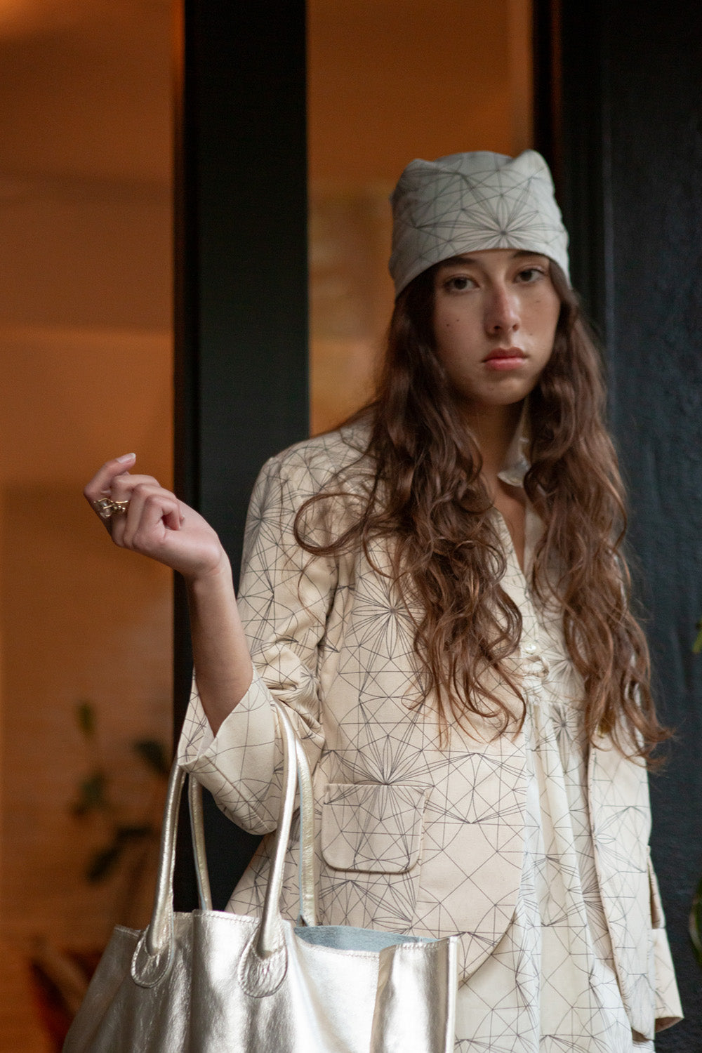 Cotton Kerchief In Lena Wolff 'Drawn Star'