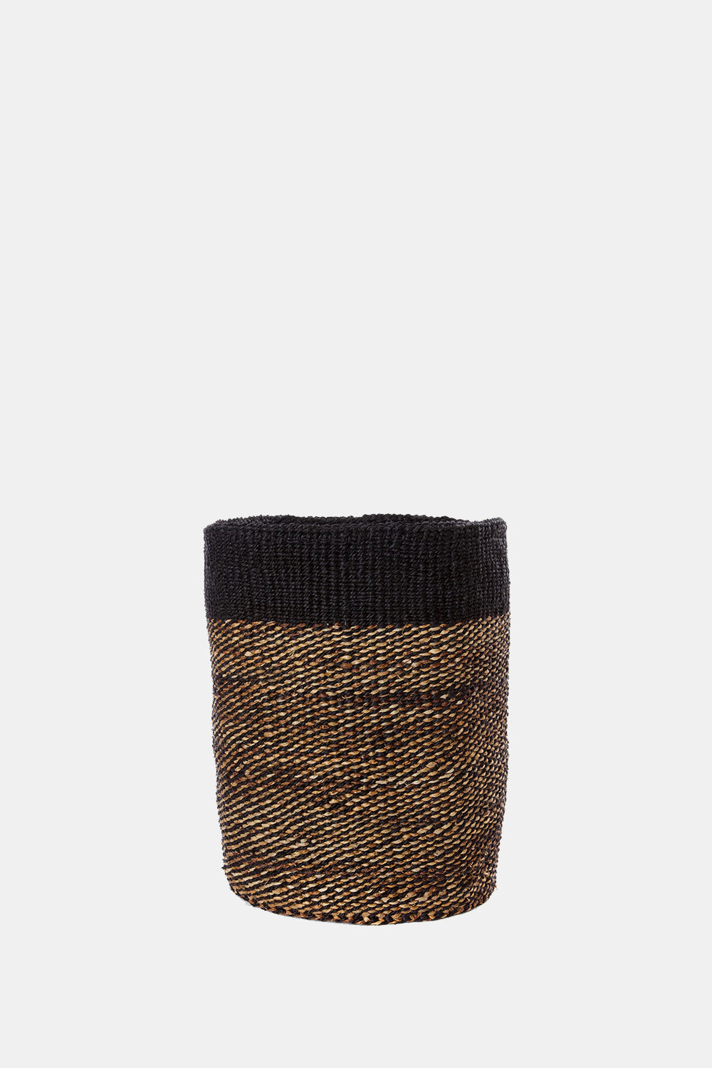 Sisal and Banana Fiber Basket in Black
