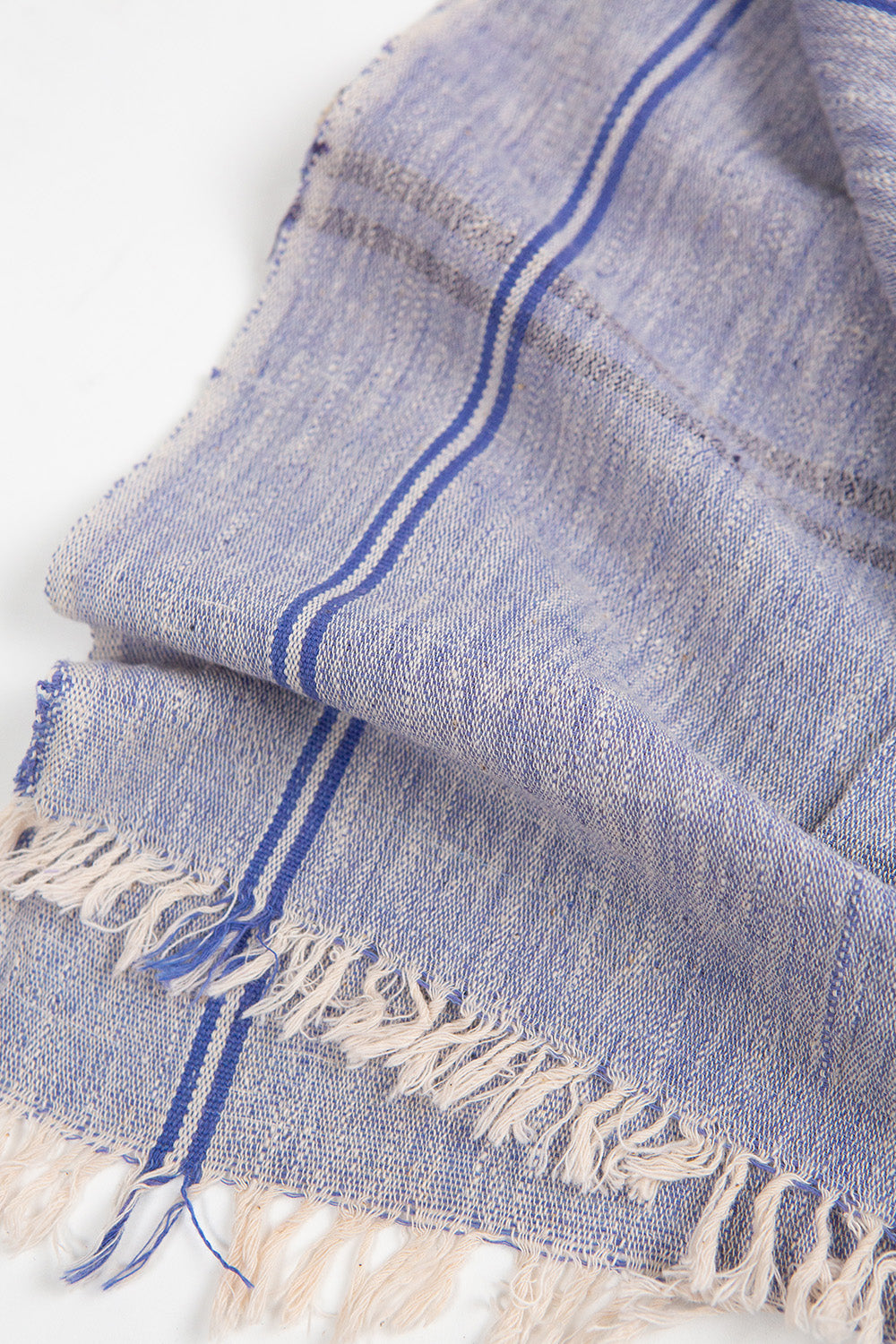 Khadi Cotton Towel in French Blue