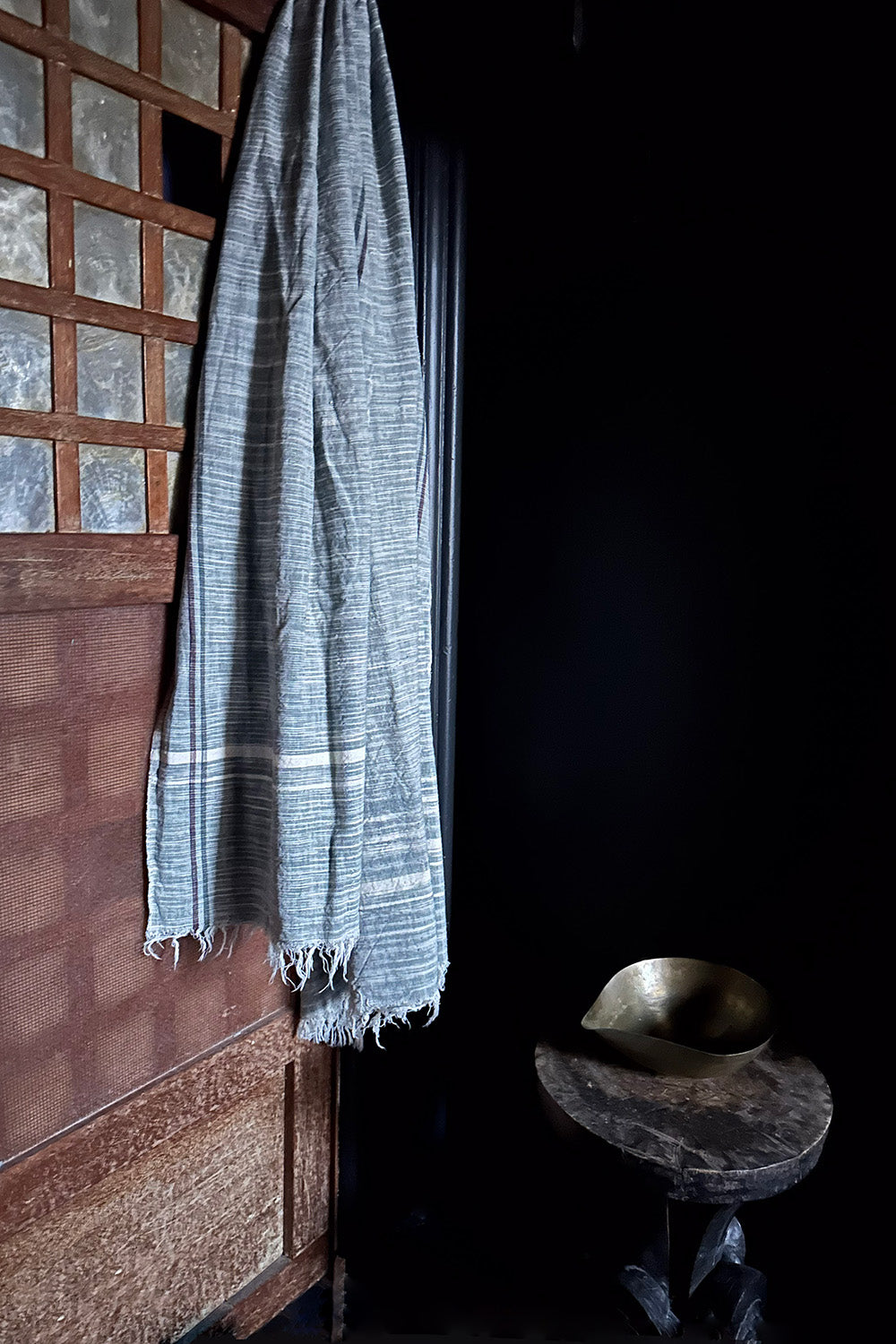 Khadi Cotton Towel in Storm