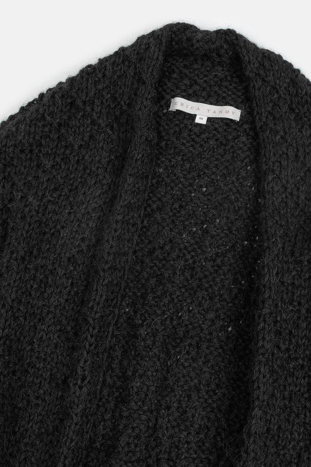 Alpaca Wool Kimono Cardigan In Black