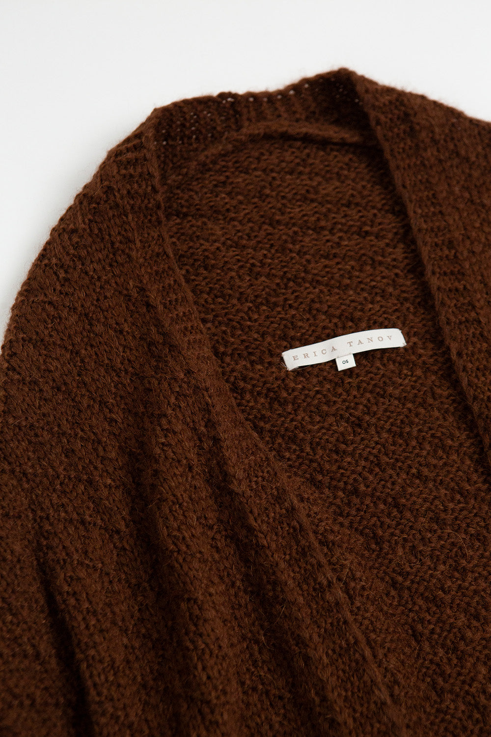 Alpaca Wool Kimono Cardigan in Black Walnut