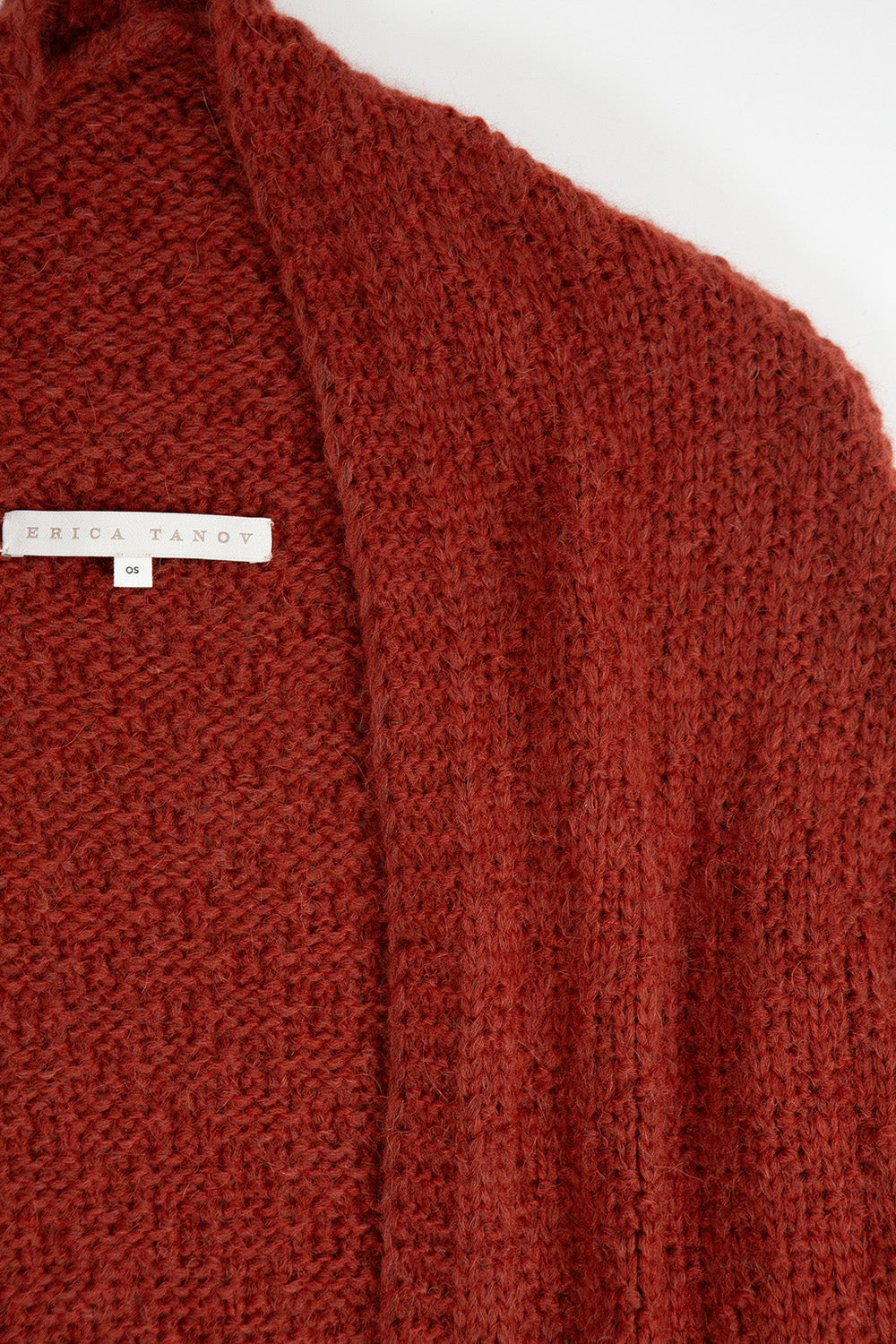 Alpaca Wool Kimono Cardigan in Goji