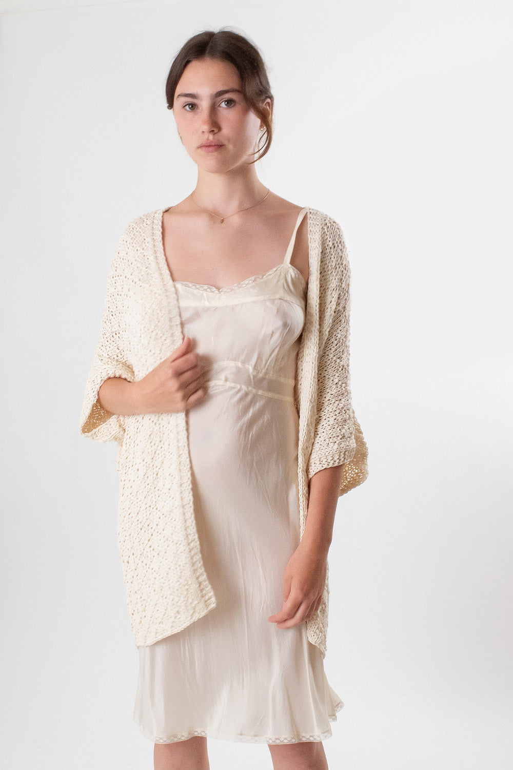 Cotton Kimono Cardigan in Natural