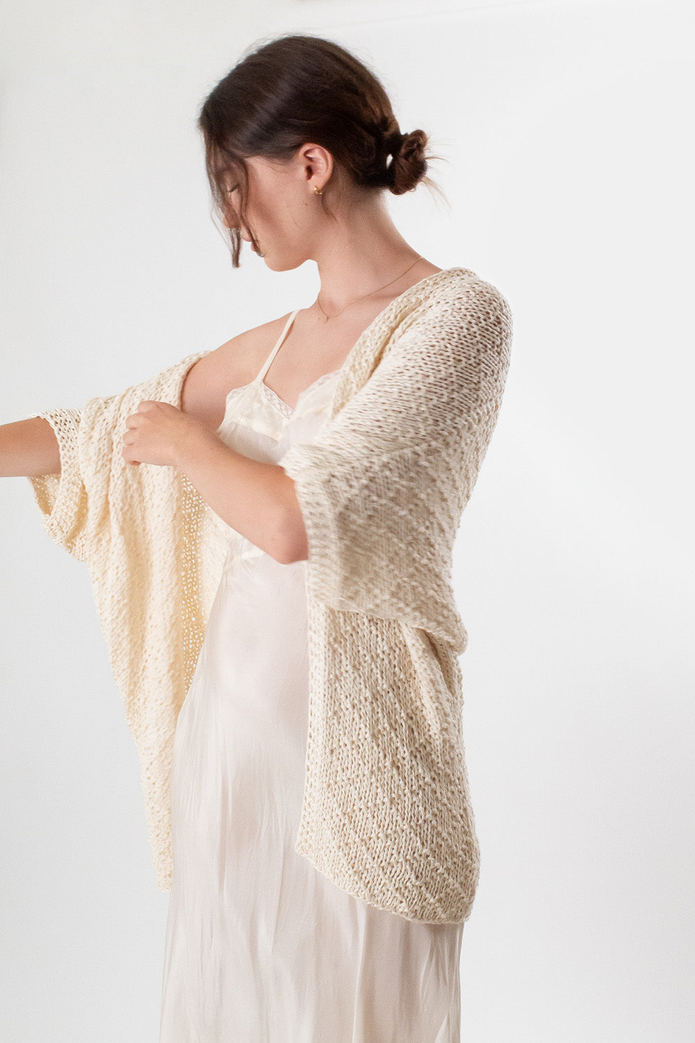 Cotton Kimono Cardigan in Natural