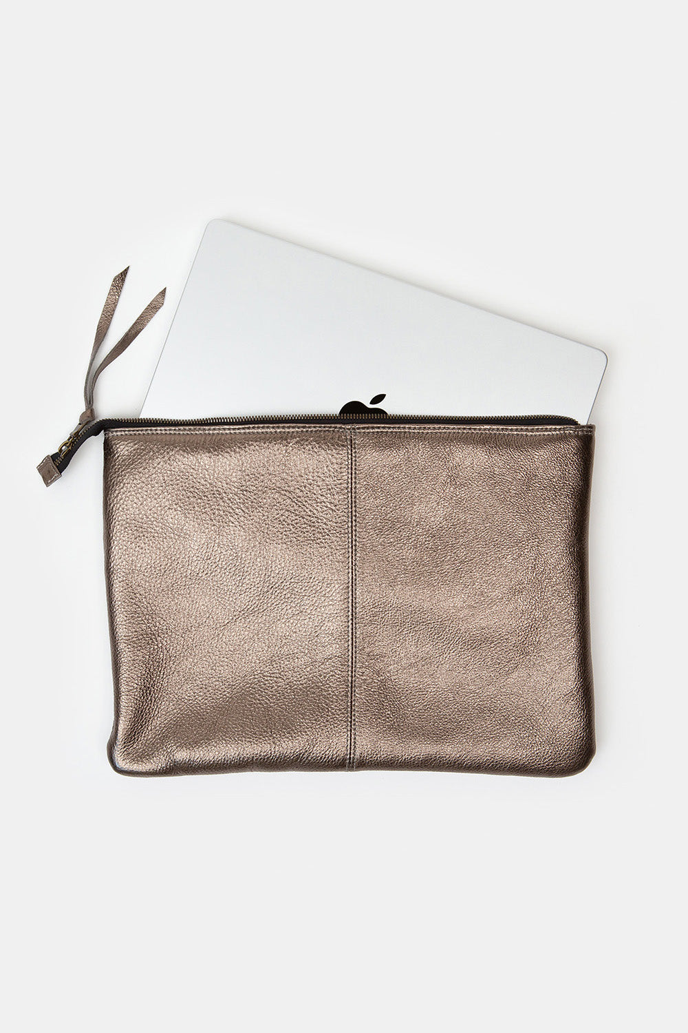 Esben Leather Laptop Folio in Bronze
