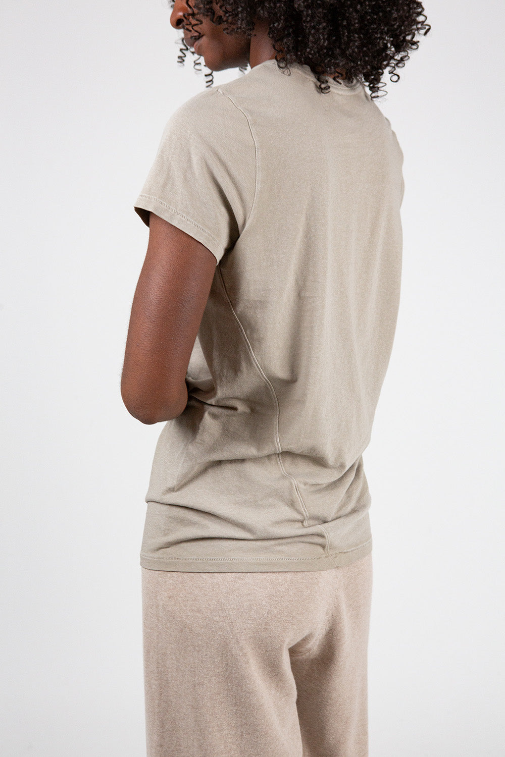 Lauren Manoogian Bias Baby Tee in Washed Clay