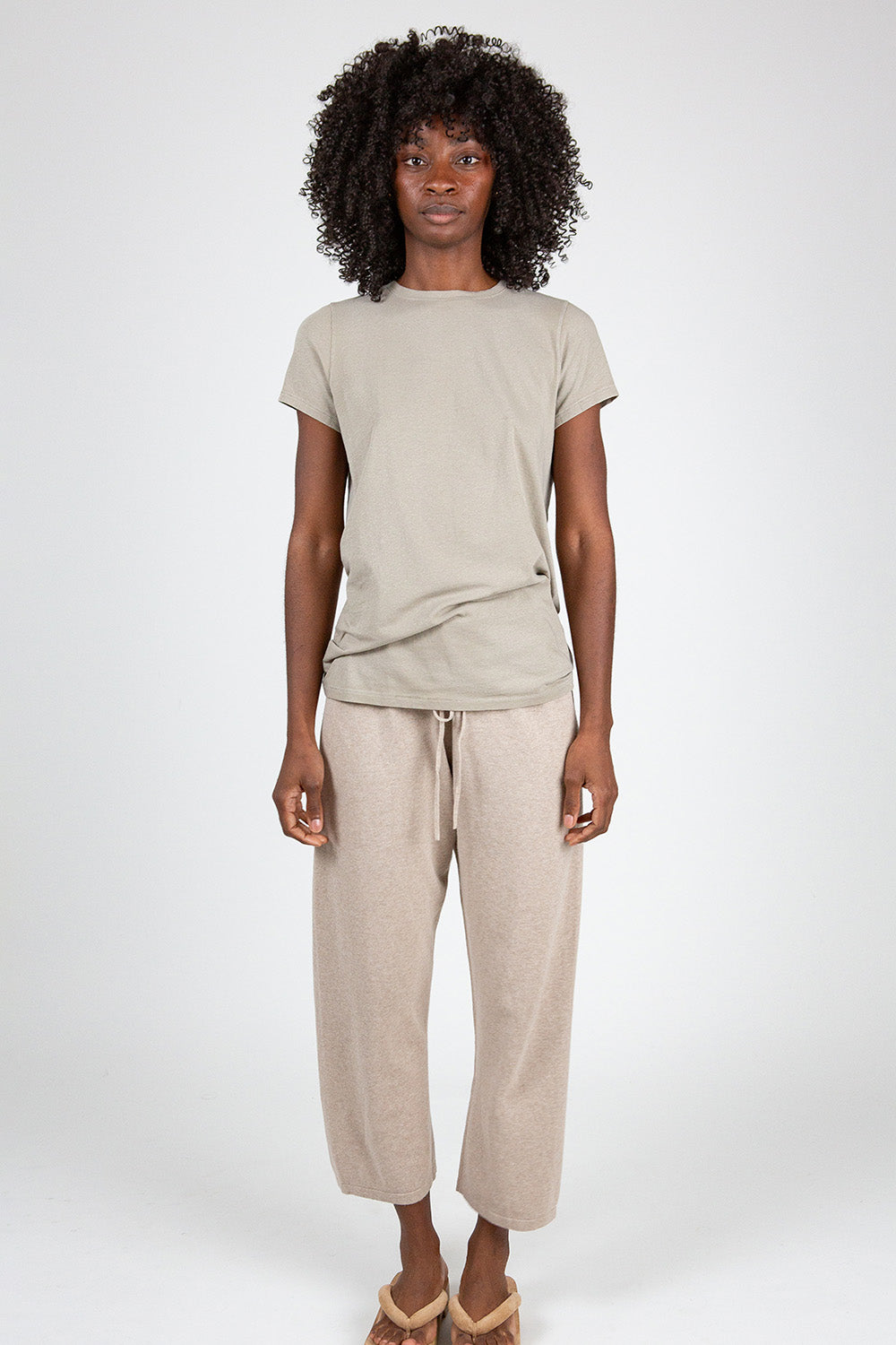 Lauren Manoogian Bias Baby Tee in Washed Clay